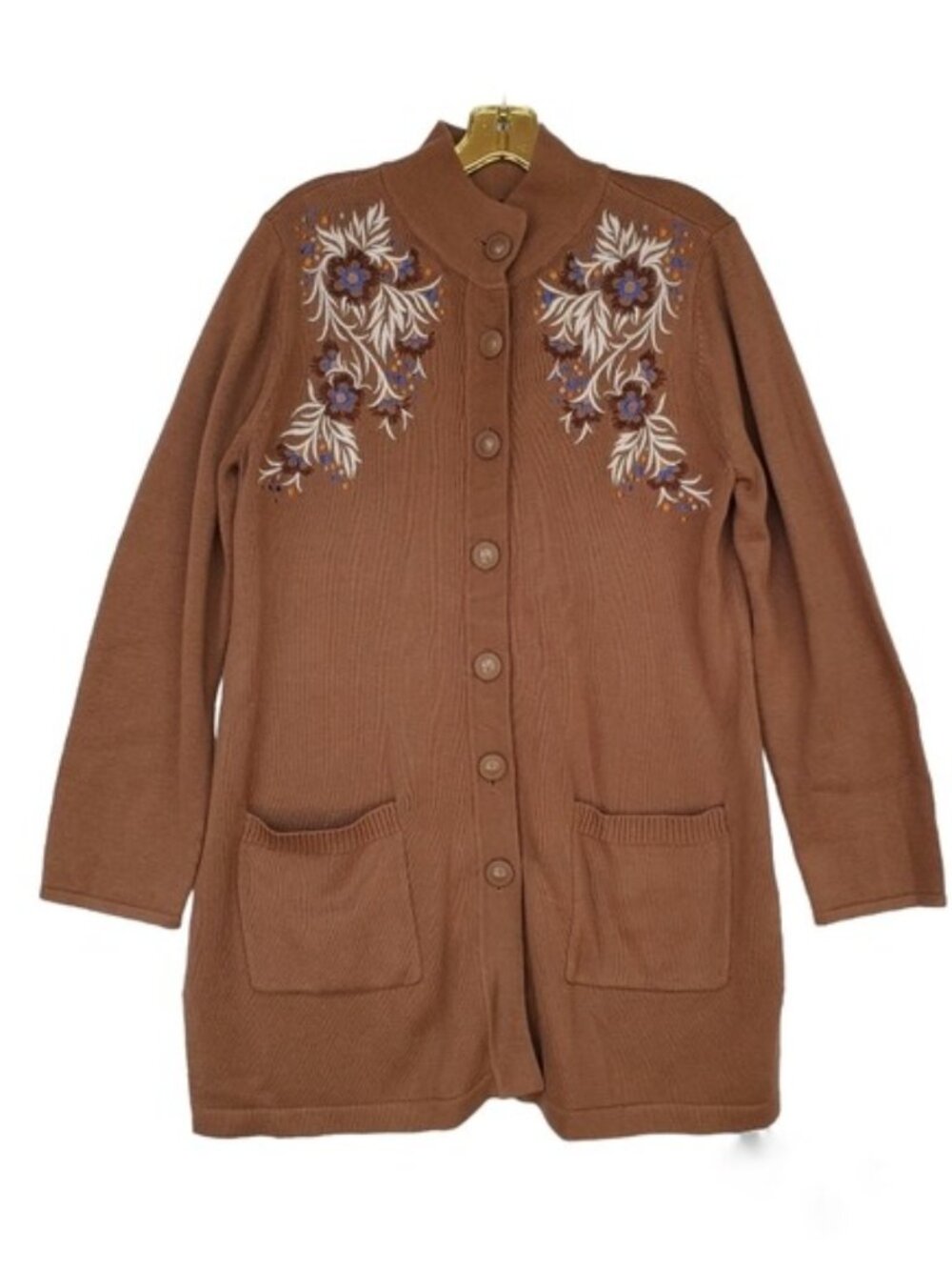 Bob Mackie Cardigan Embroidered Floral